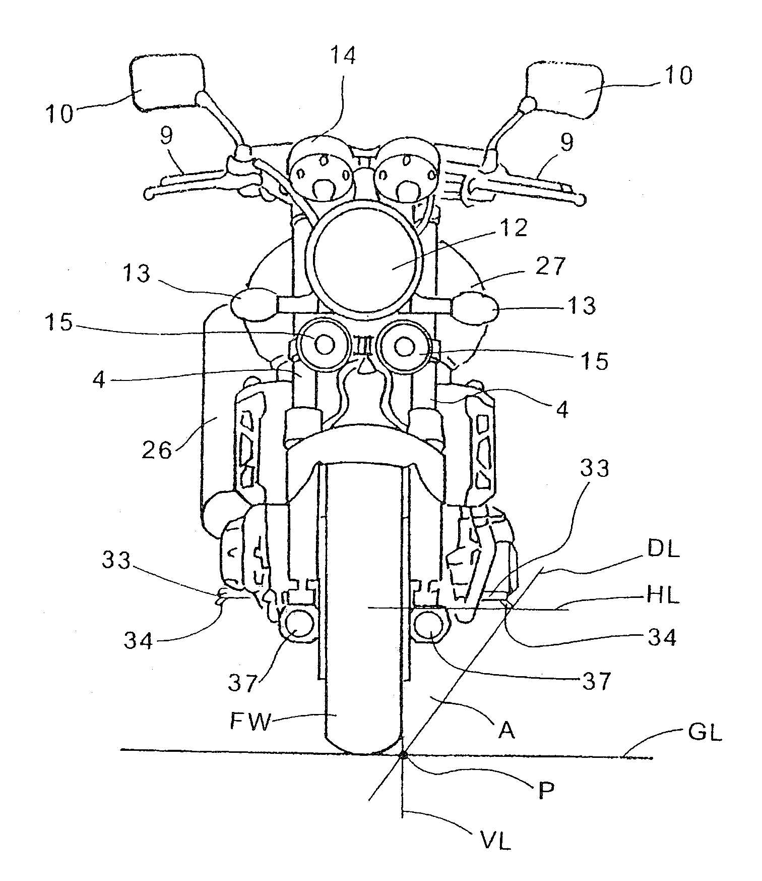 Lighting apparatus for motorcycle