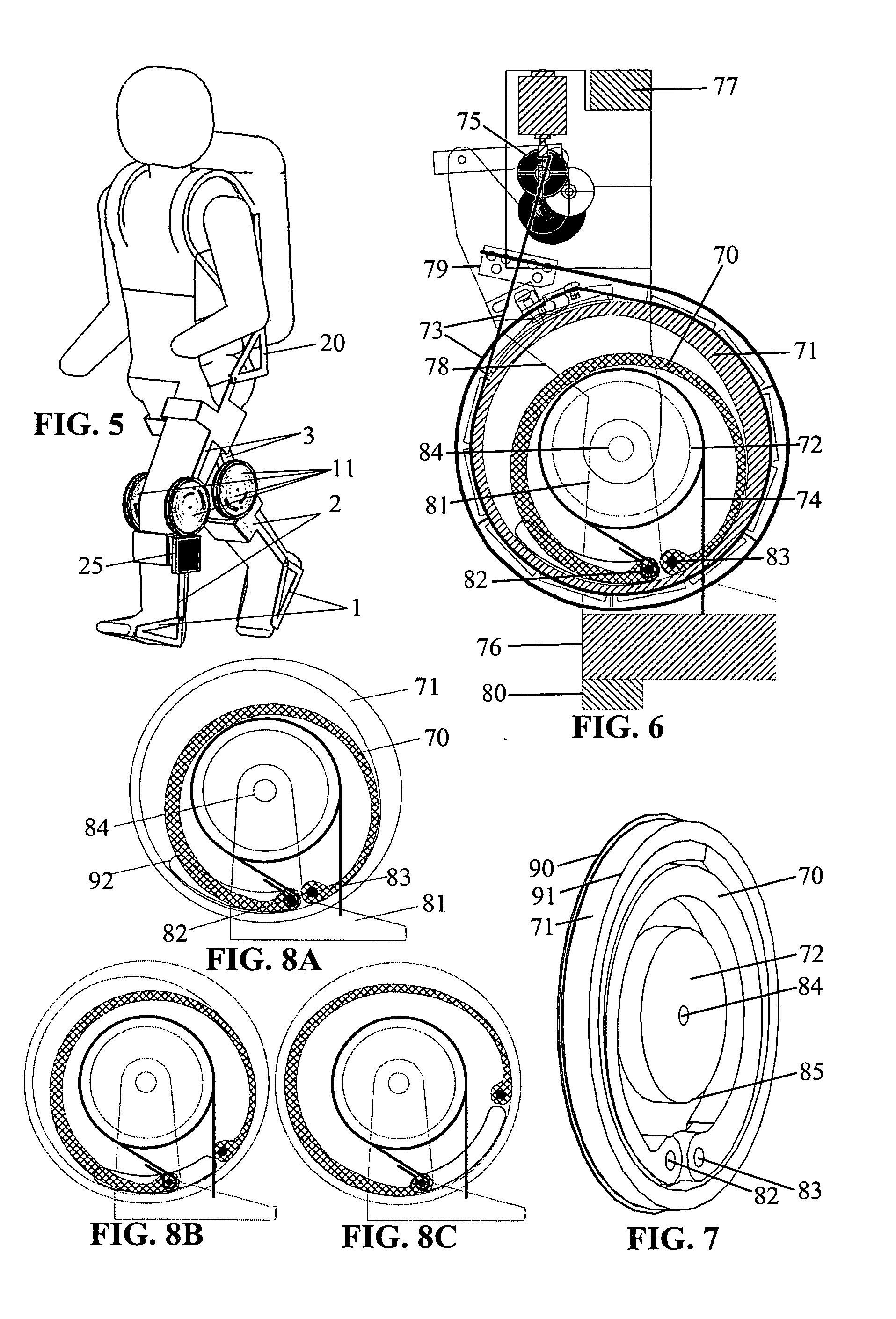 Metabolically efficient leg brace