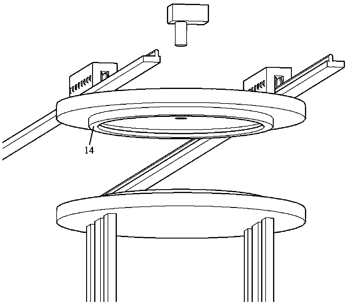 Lifting type flat stone grinding, polishing and polishing device