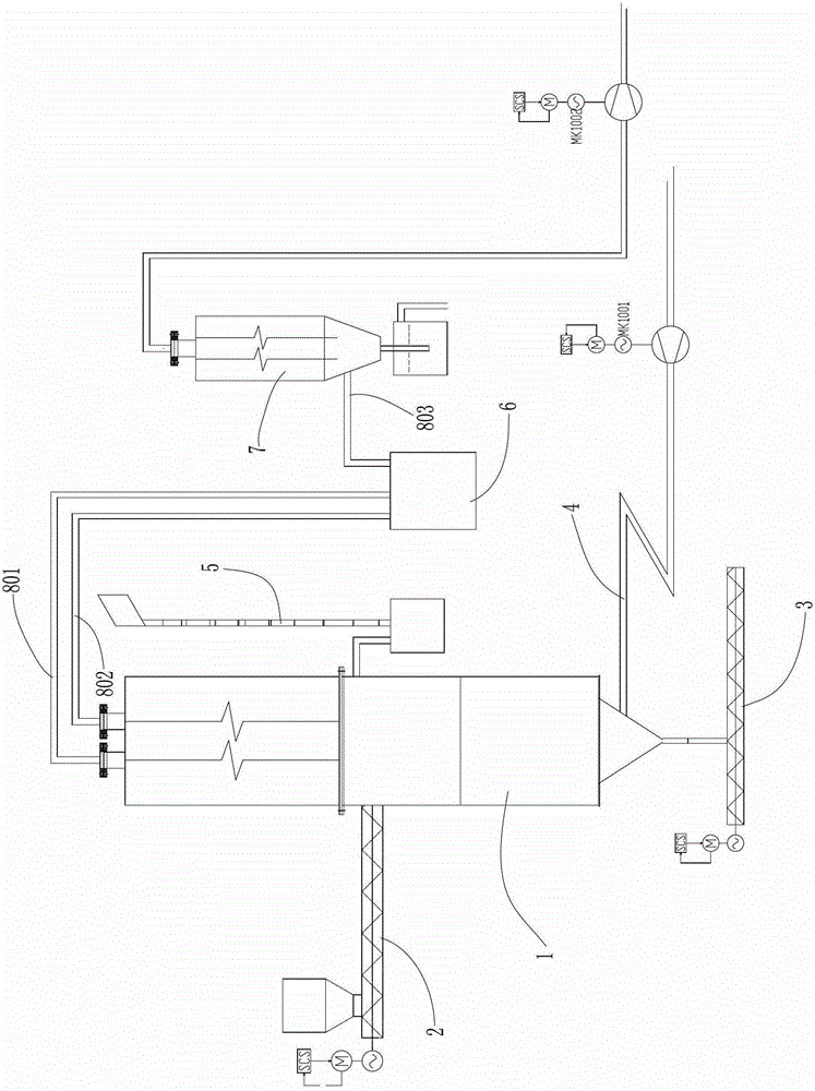 A self-tar removing biomass fixed bed gasifier system