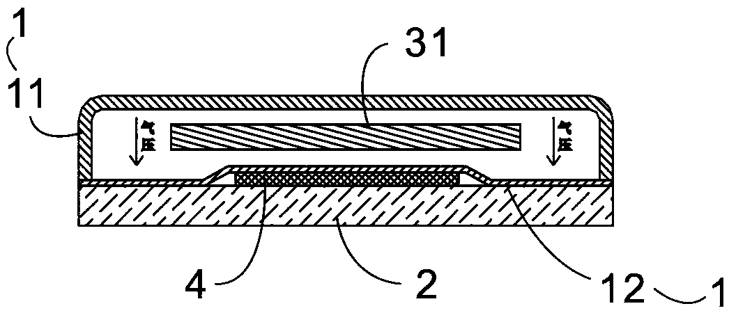 Method and device of free-stitching shoe face air-isolation fusion welding pressurization