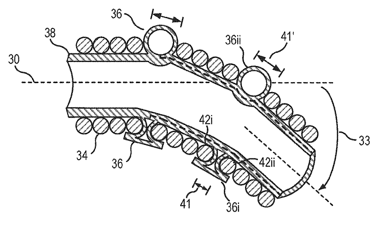 Fluid-actuated sheath displacement and articulation behavior improving systems, devices, and methods for catheters, continuum manipulators, and other uses