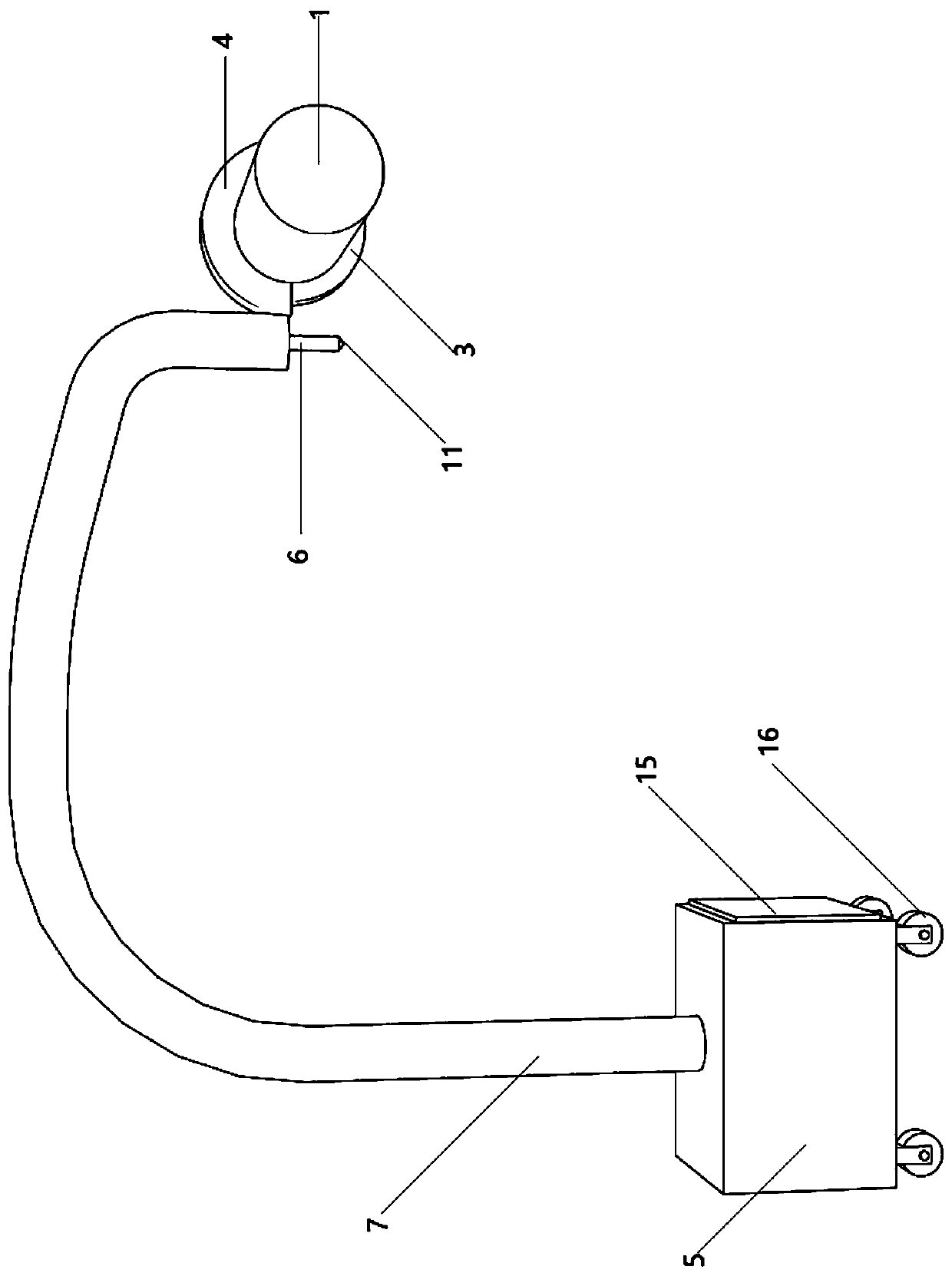 Slag cleaning device for grid frame welding port