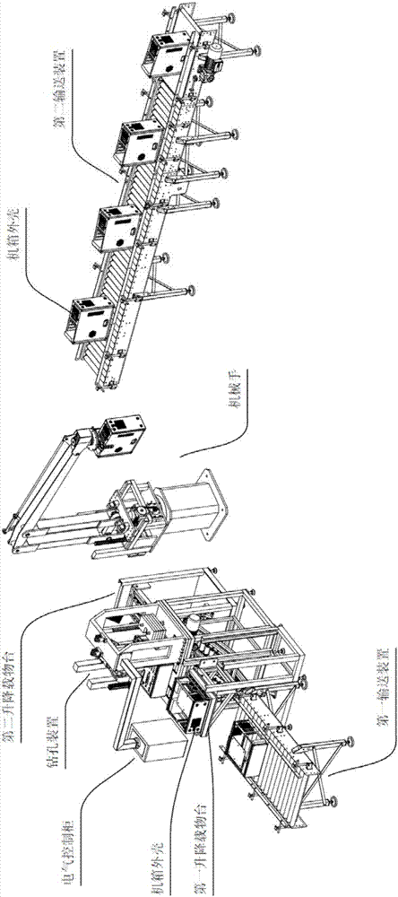 Drilling mechanism for case shells and case assembly system