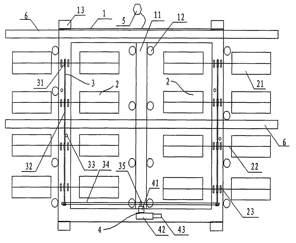 Arrangement-type floating running water power generation device