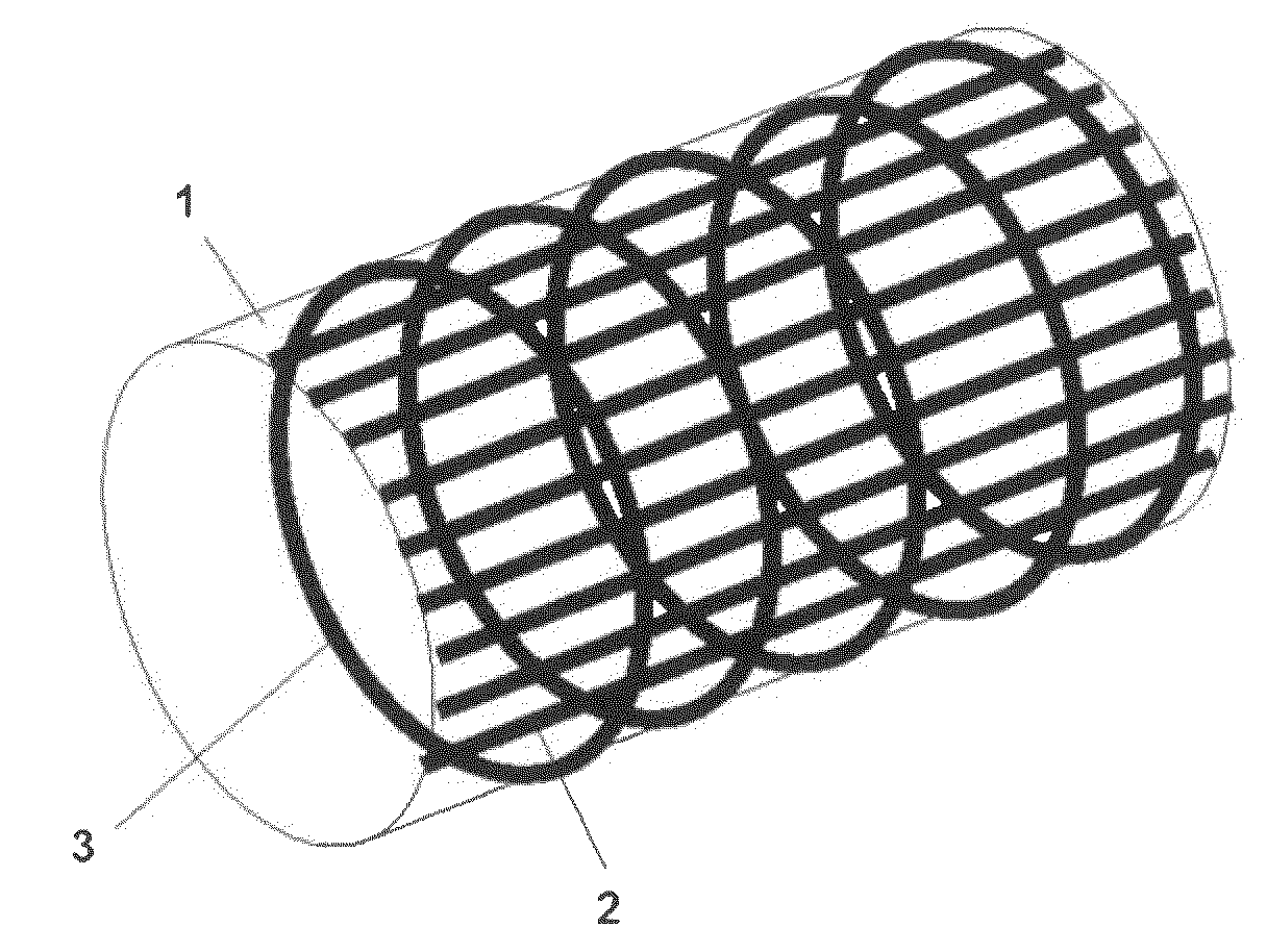 Internal structure for aircraft in composite material