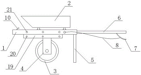 Anti-falling wheelbarrow with labor-saving unloading