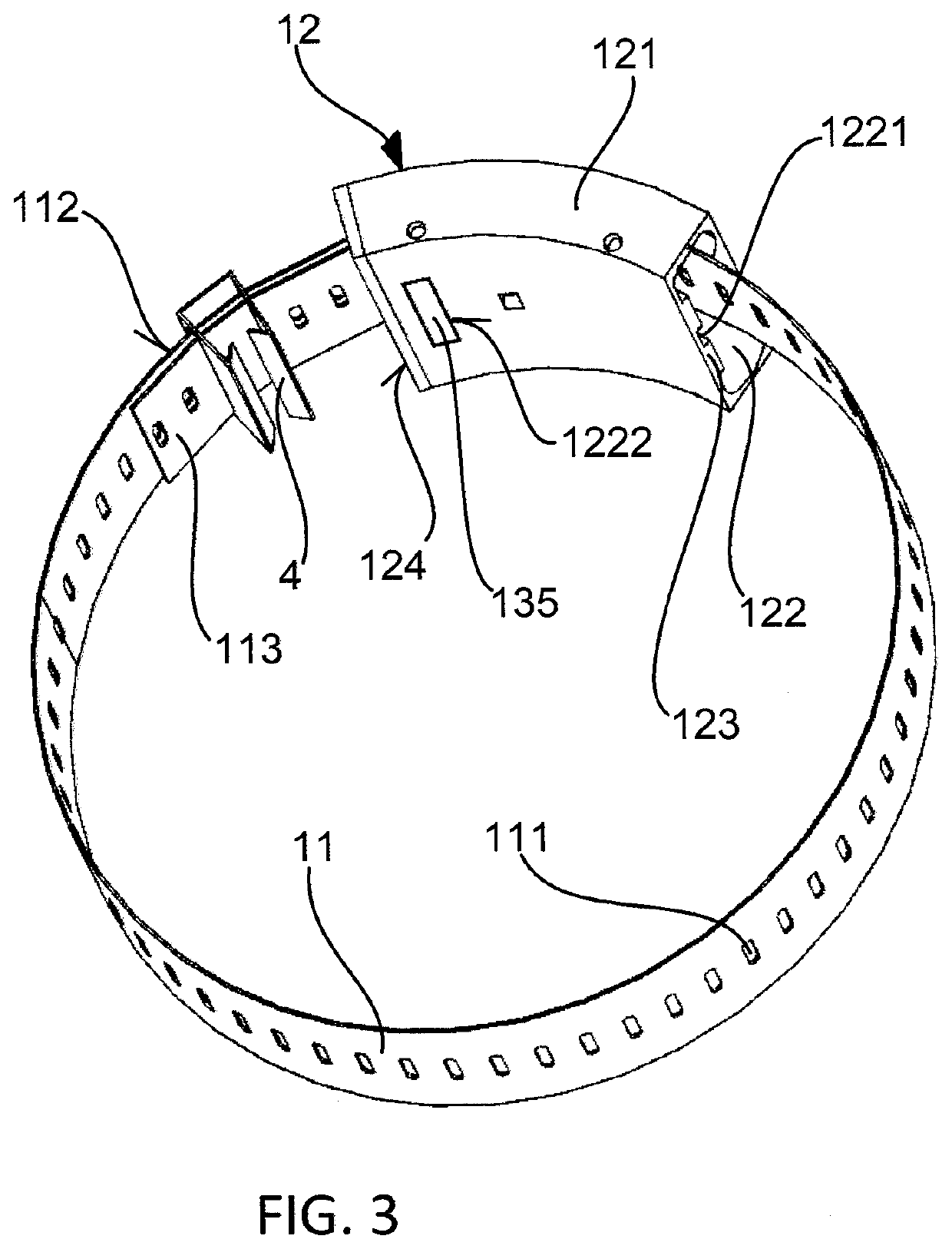 The pipe cable ring clamb and the series of pipe cable ring clamp installation apparatuses