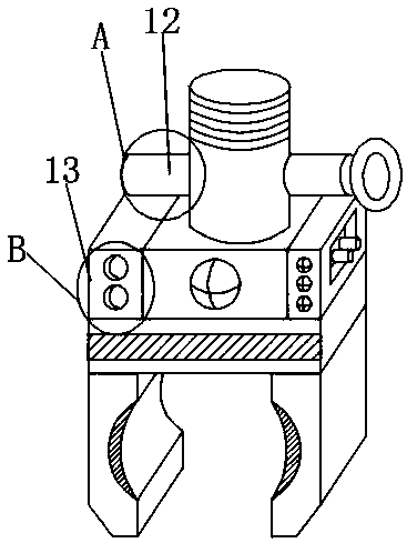 End executor of mechanical arm of numerical control machine tool of L-shaped high pressure pipe joint