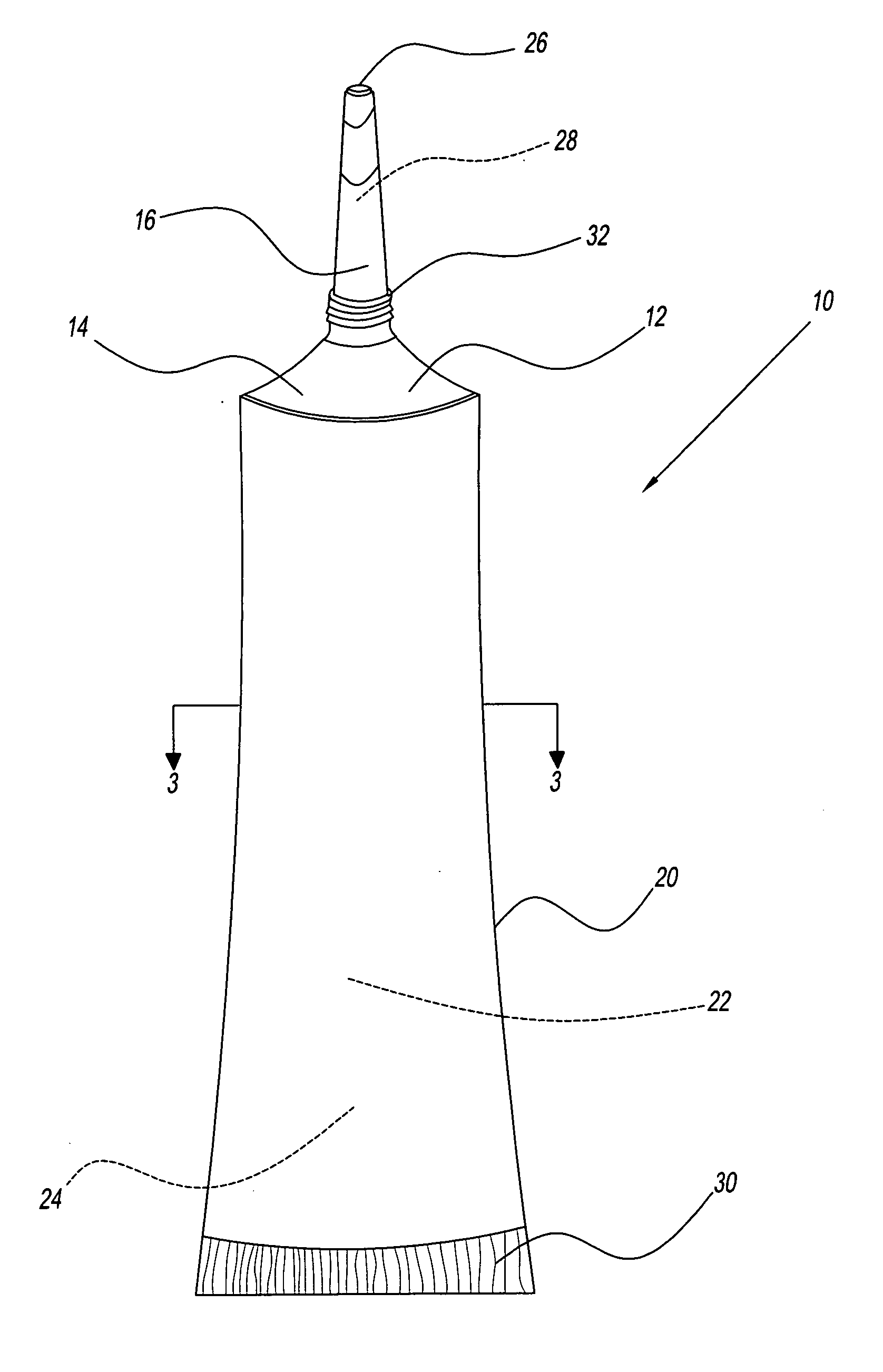 Plastic dispensing container having reduced moisture penetration and method for same