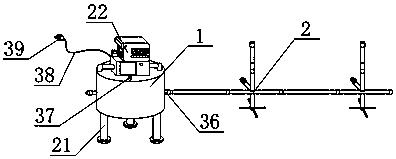 Irrigation device for grape growing