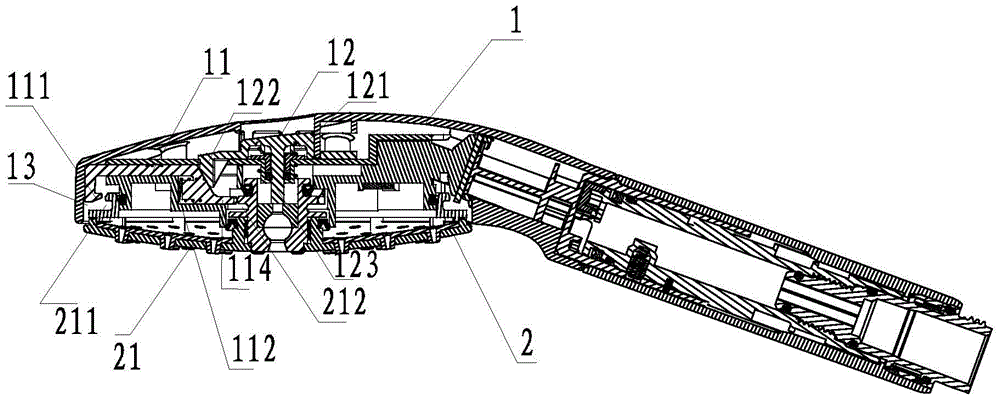 A quick detachable shower head