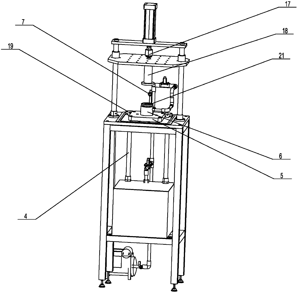 Welding seam detection device based on low-pressure leak hunting