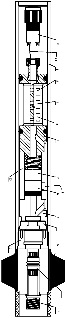 Probe-type azimuth gamma probe for inclinometer and measuring method