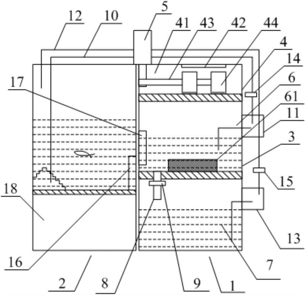 Intelligent water changing and bait casting device of household fish tank