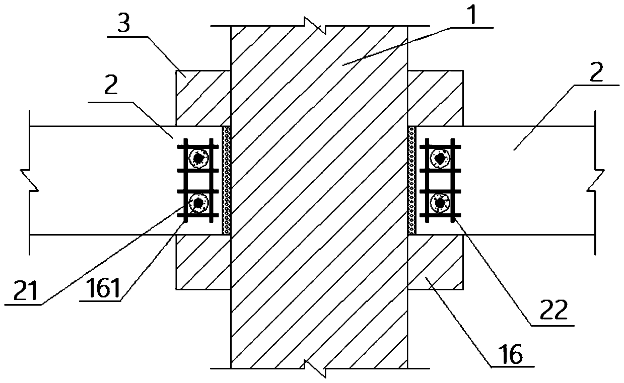 Construction method of cast-in-situ concrete-supported prefabricated connecting beam in strip foundation pit