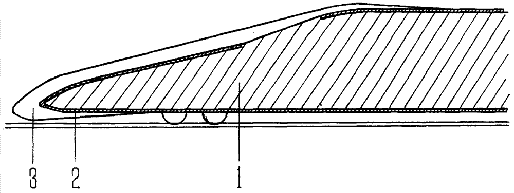 Longitudinal two-way flow guide type bullet train head