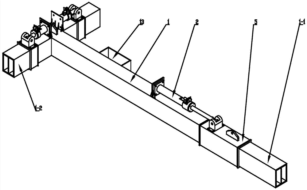 Balanced suspension beam for single-blade hoisting of fan