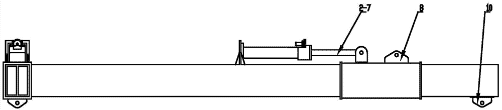 Balanced suspension beam for single-blade hoisting of fan