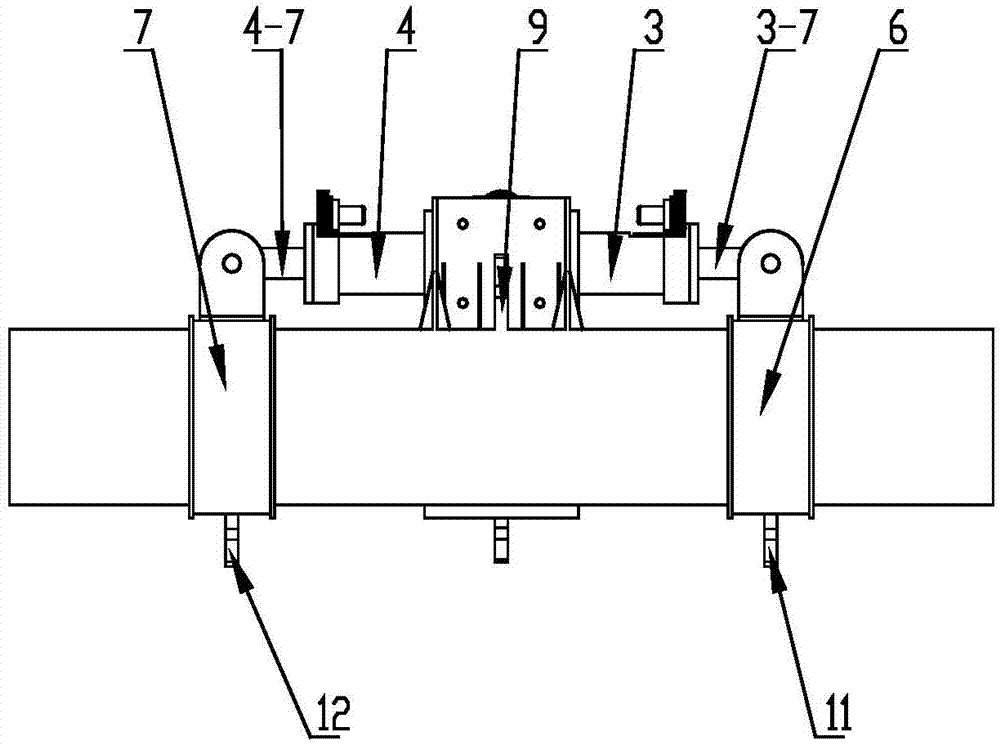 Balanced suspension beam for single-blade hoisting of fan