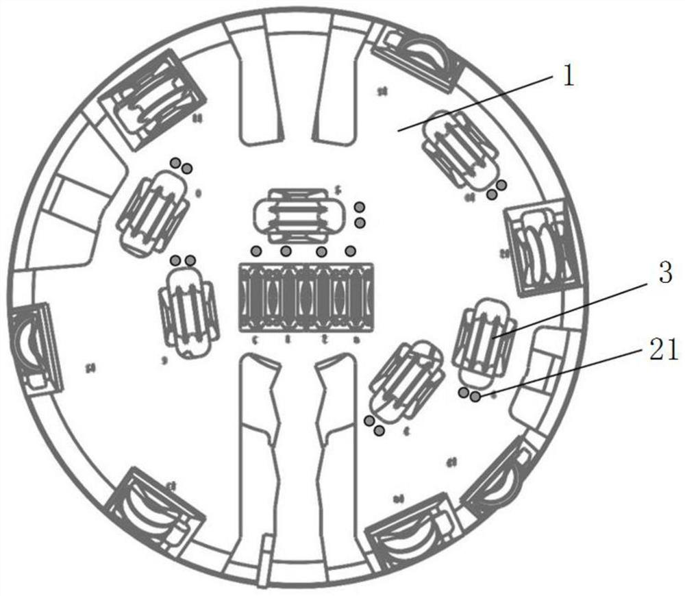 Tunnel boring machine and cutterhead assisting rock breaking via high-energy particle impact