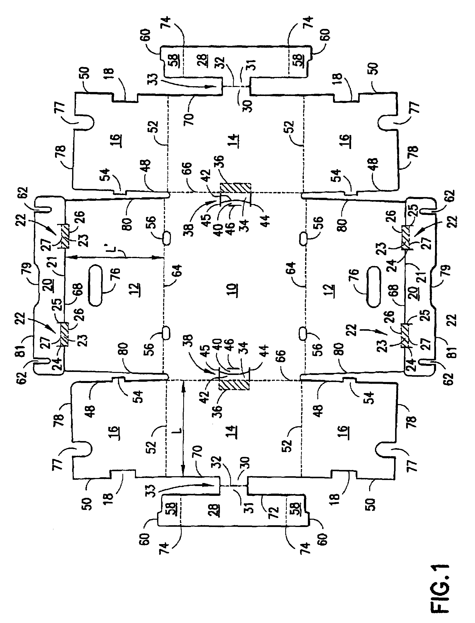 Self-locking stackable tapered container with partial top stucture