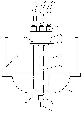 Internal cooling device for PCB processing and processing method