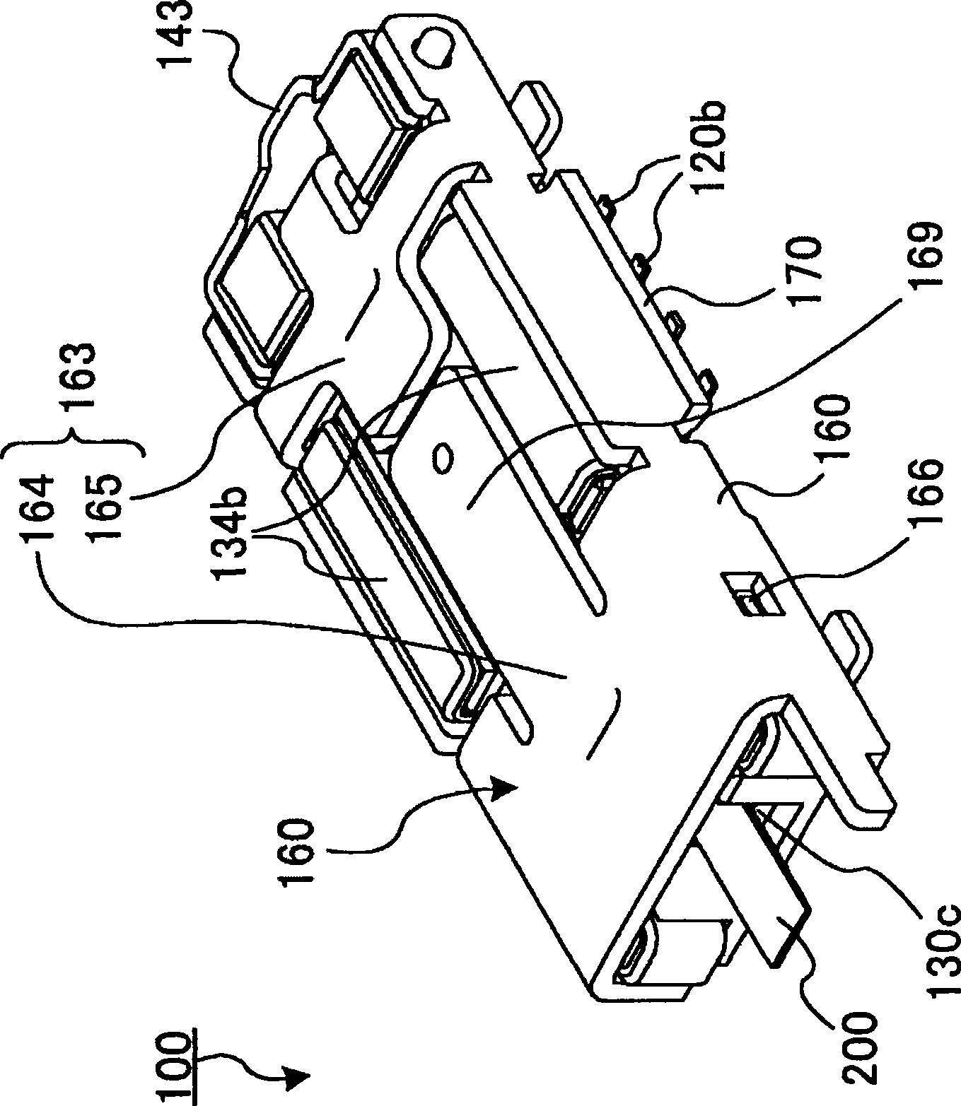 Connector for connecting electronic component