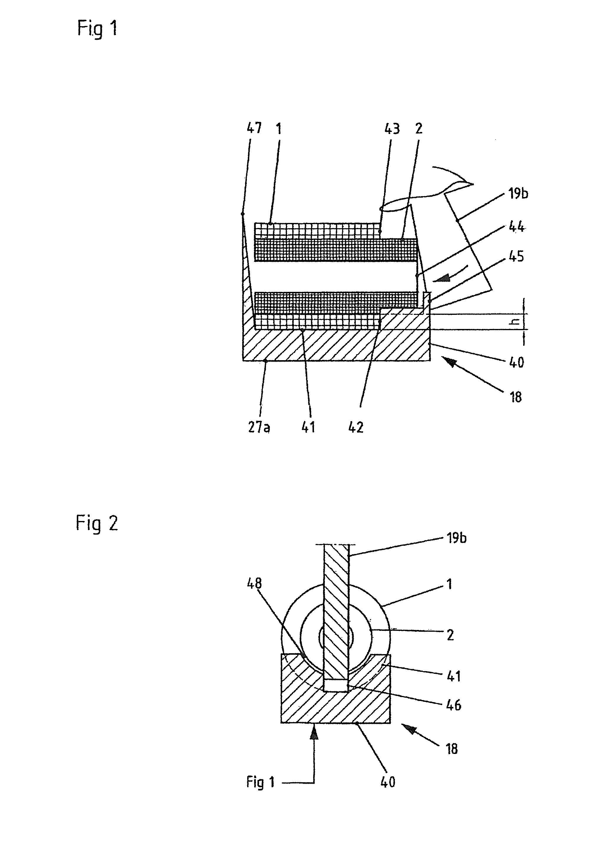 Shoe having a spring position limitation, or torsional oscillation damper having such a shoe