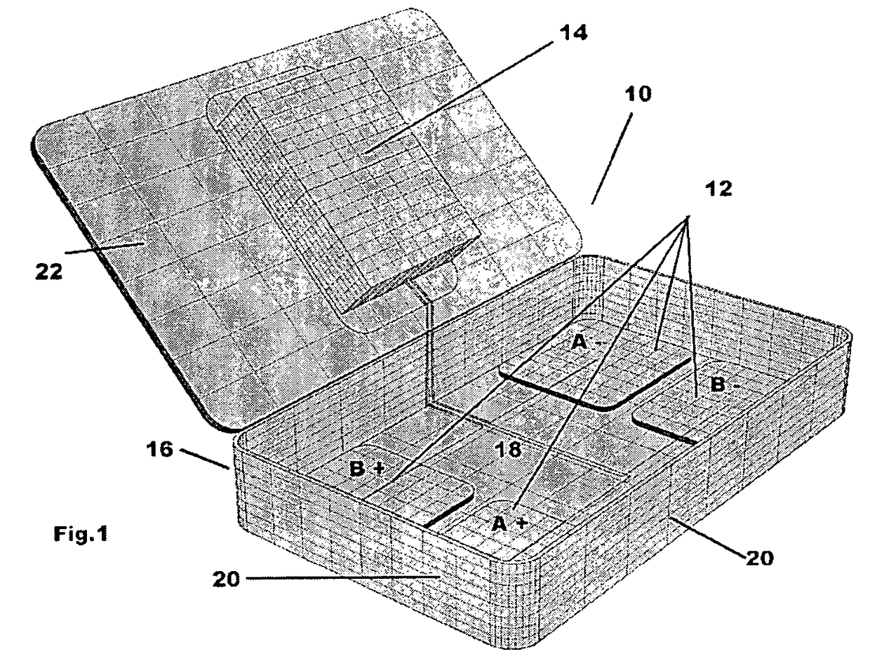 Transcutaneous electrical nerve stimulator with hot or cold thermal application