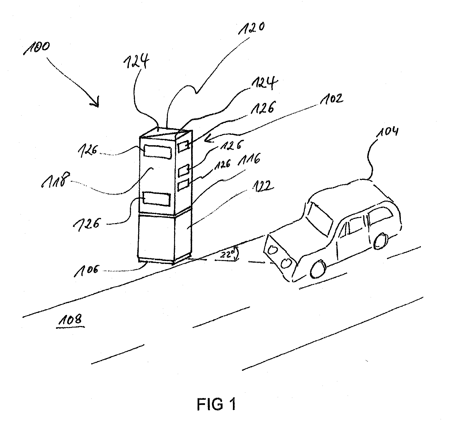 Device for a system for traffic monitoring of vehicles in road traffic