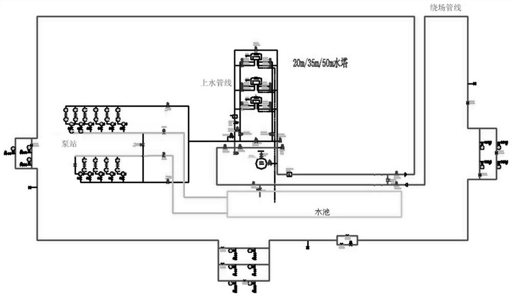 Multi-target experimental device based on transient hydraulic model