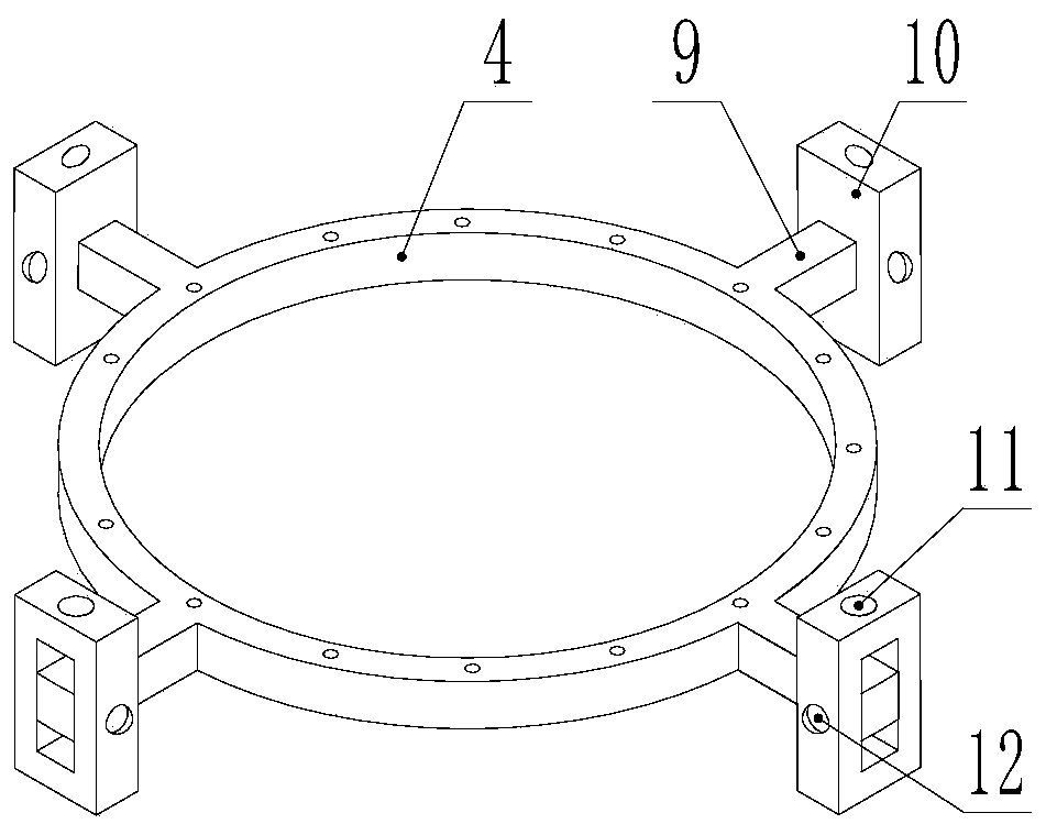 Connecting rod flange for fan tower barrel and fan tower barrel