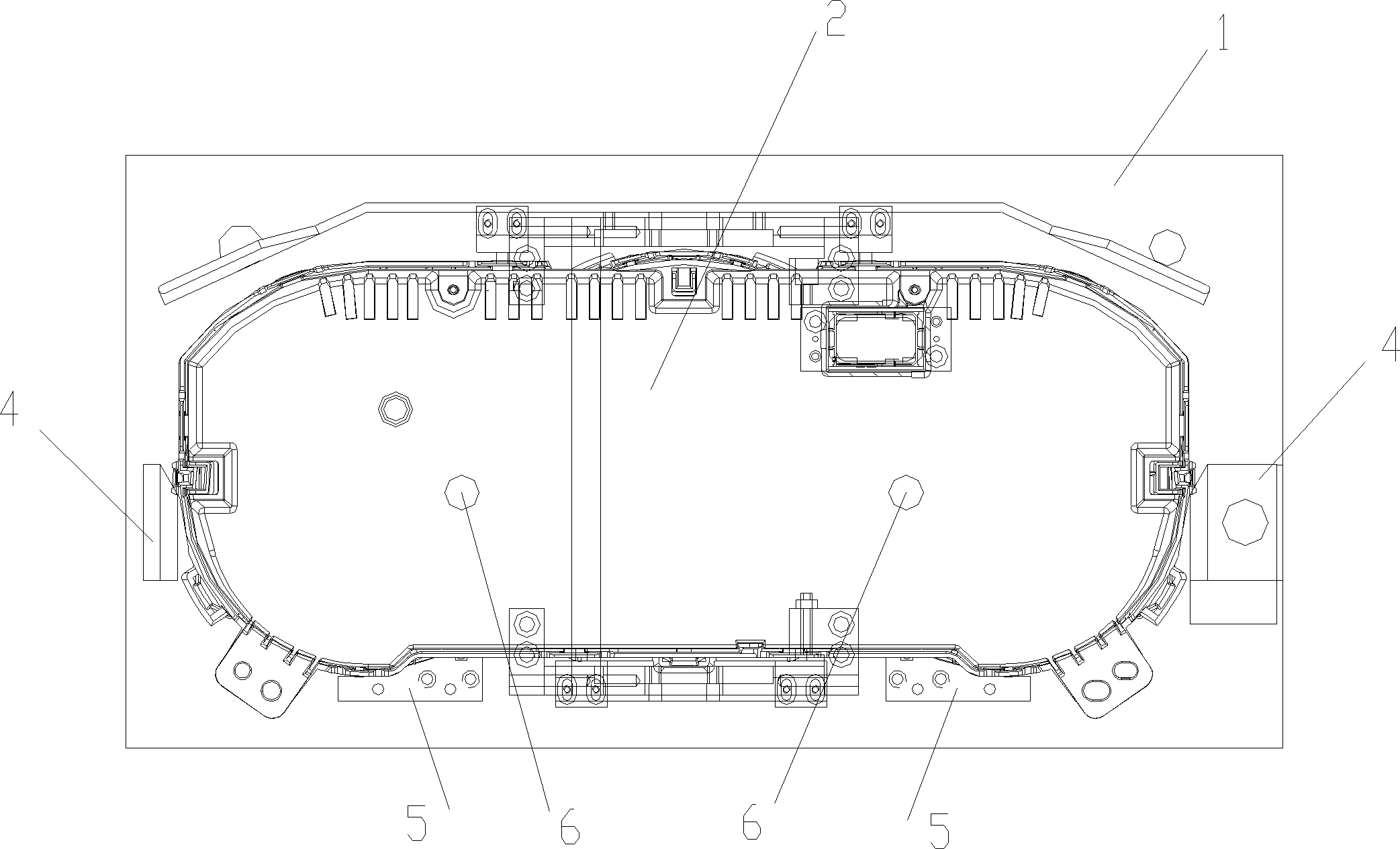 Hand-operated clamping self-lock device used for automobile instrument and clamping method thereof