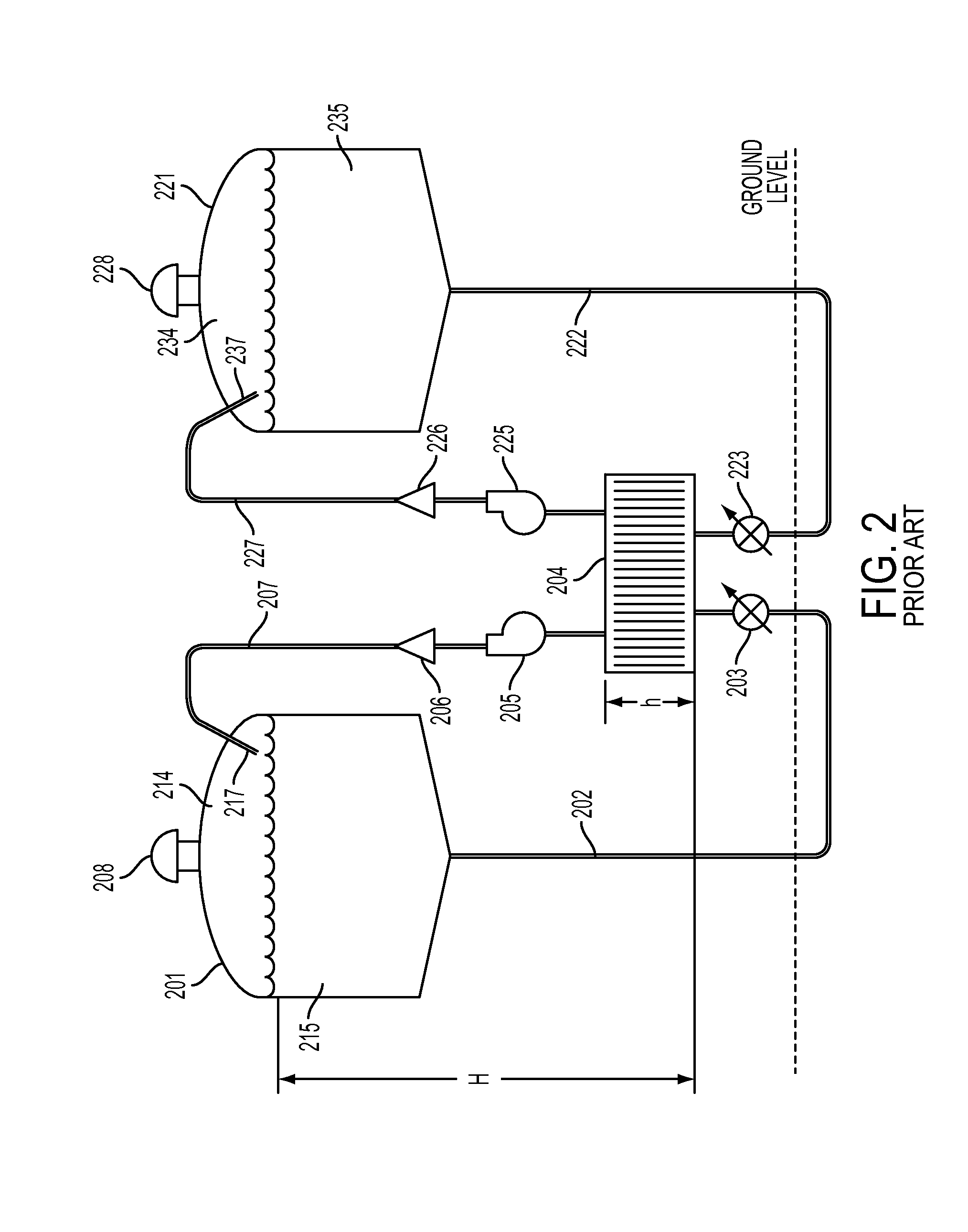 Pressure feed flow battery system and method