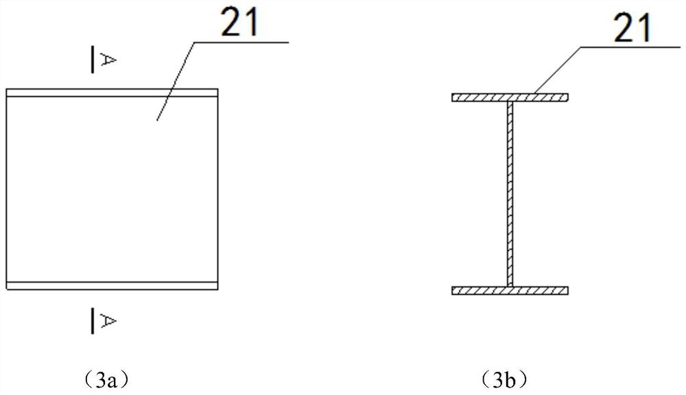 Metal main body energy-dissipating metal plate provided with restraining device and stiffening rib