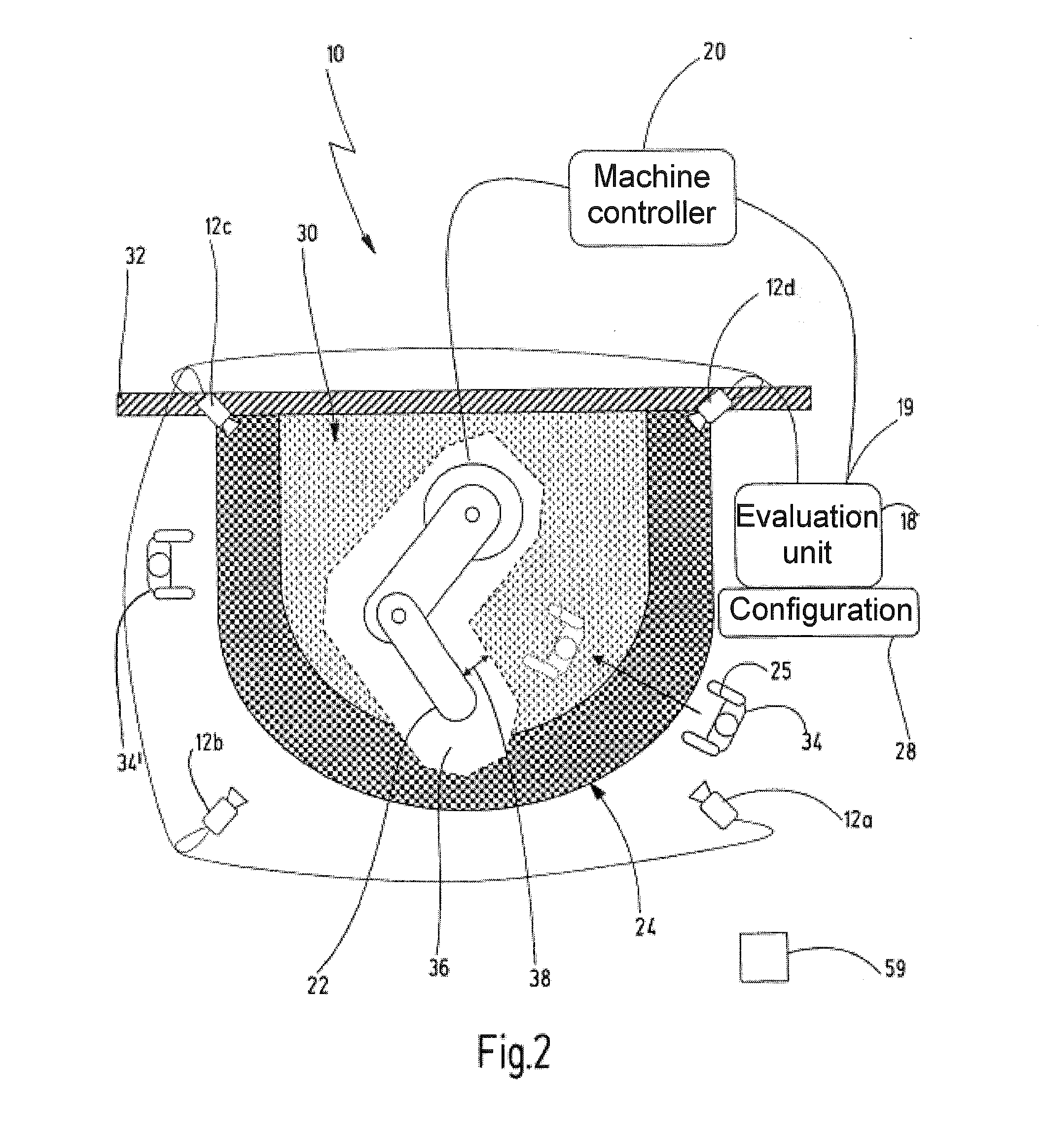 Method and device for safeguarding a hazardous working area of an automated machine