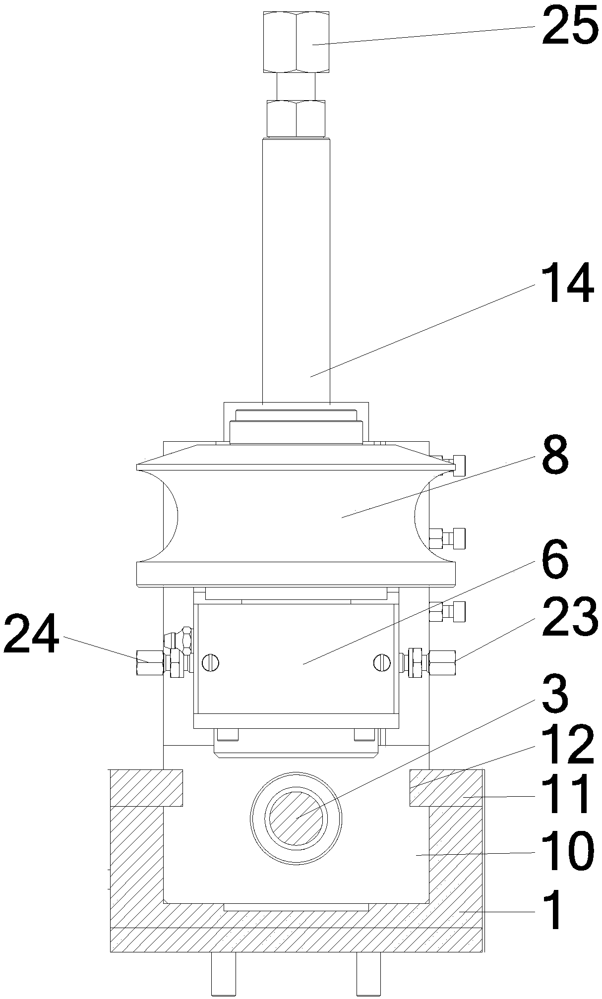 Welding roller adjusting device of welded pipe production line