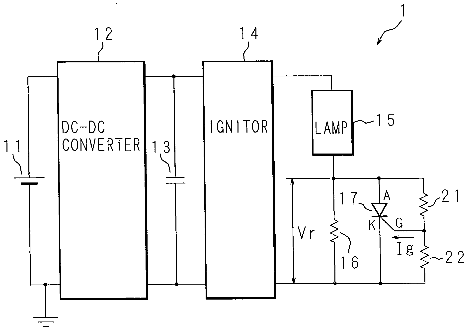 Discharge lamp lighting device and projector