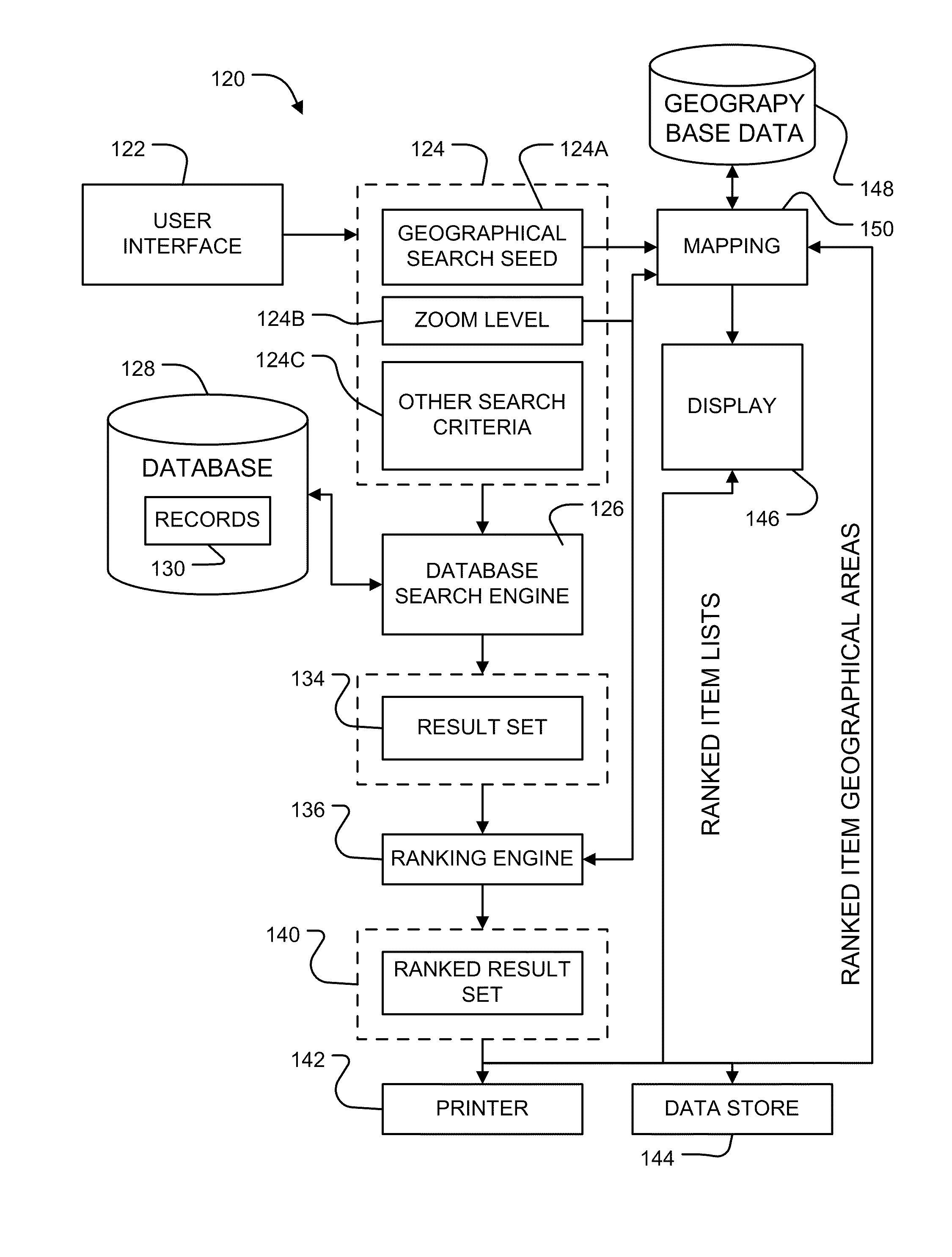 Methods and apparatus for performing enhanced queries for items such as maps and geospatial data