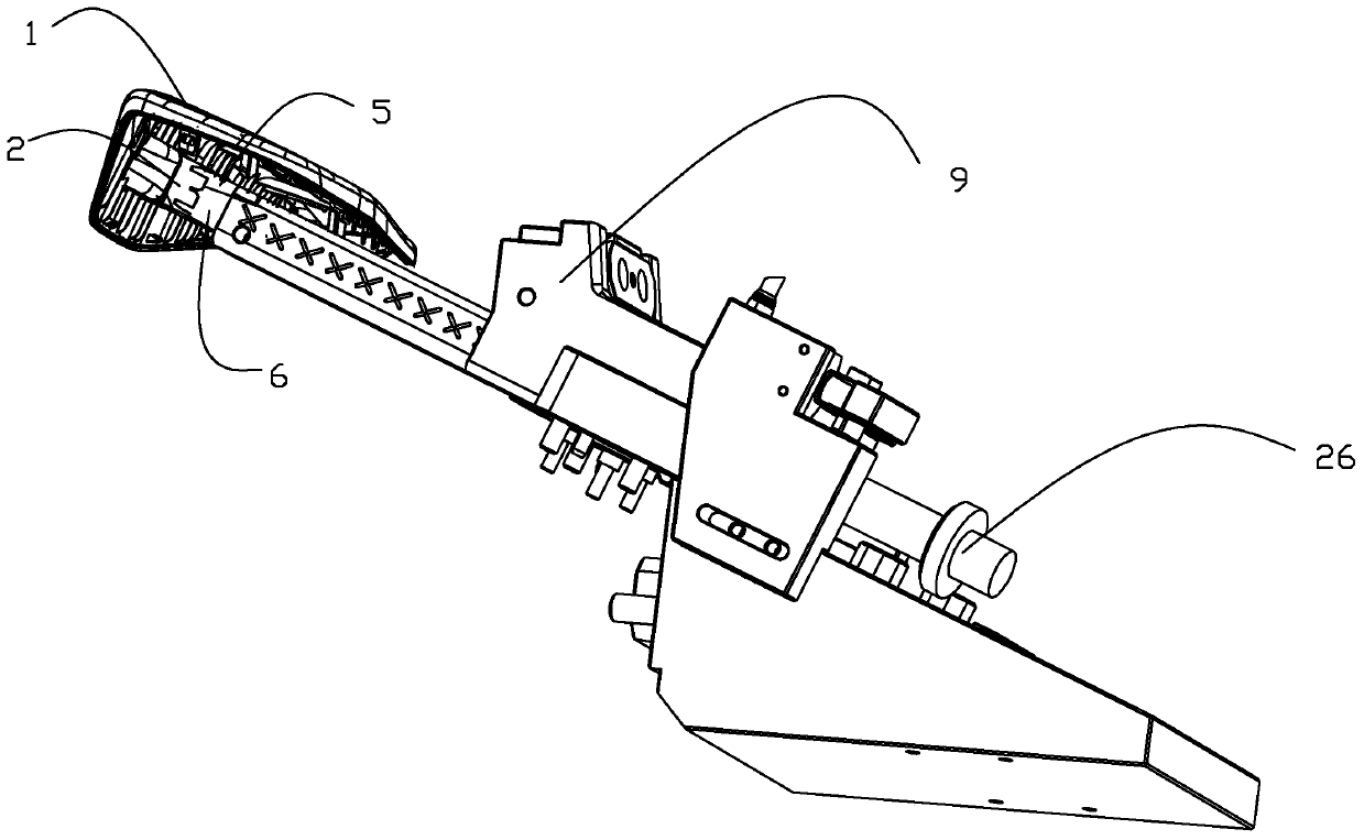 Core pulling mechanism of automobile rear door handle