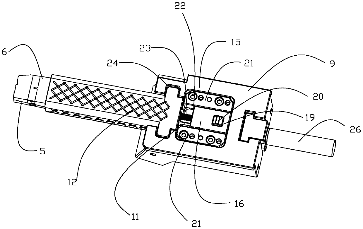 Core pulling mechanism of automobile rear door handle