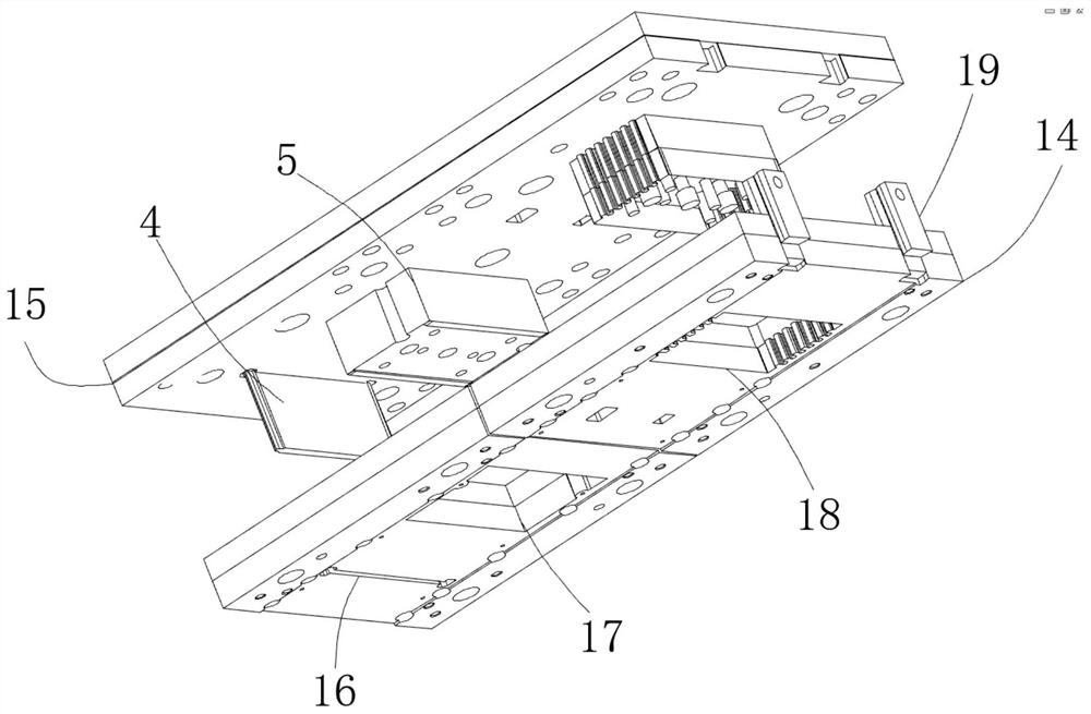 Stamping die applied to motor shell production and machining method