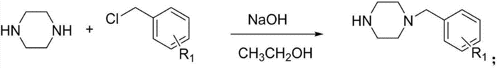 Myricetin derivative containing piperazine amides and preparation method thereof