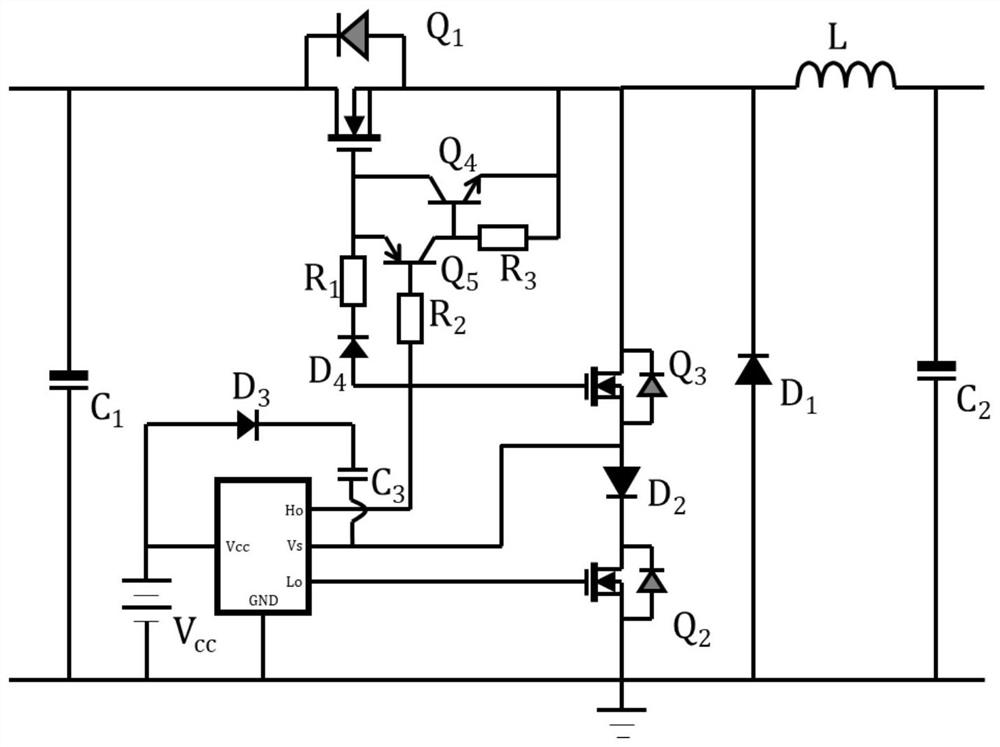 BUCK converter bootstrap drive circuit without negative current