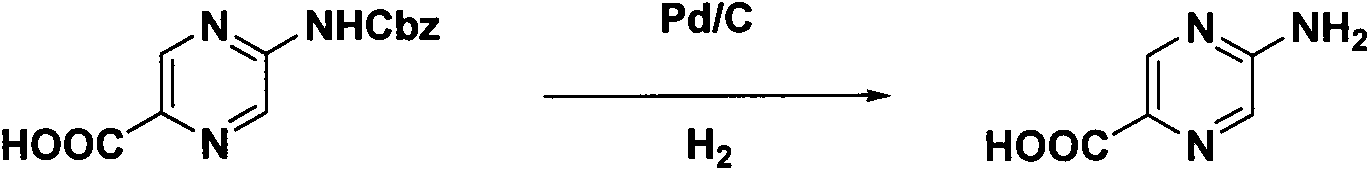 Synthesis method of 2-aminopyrazinyl-5-formic acid