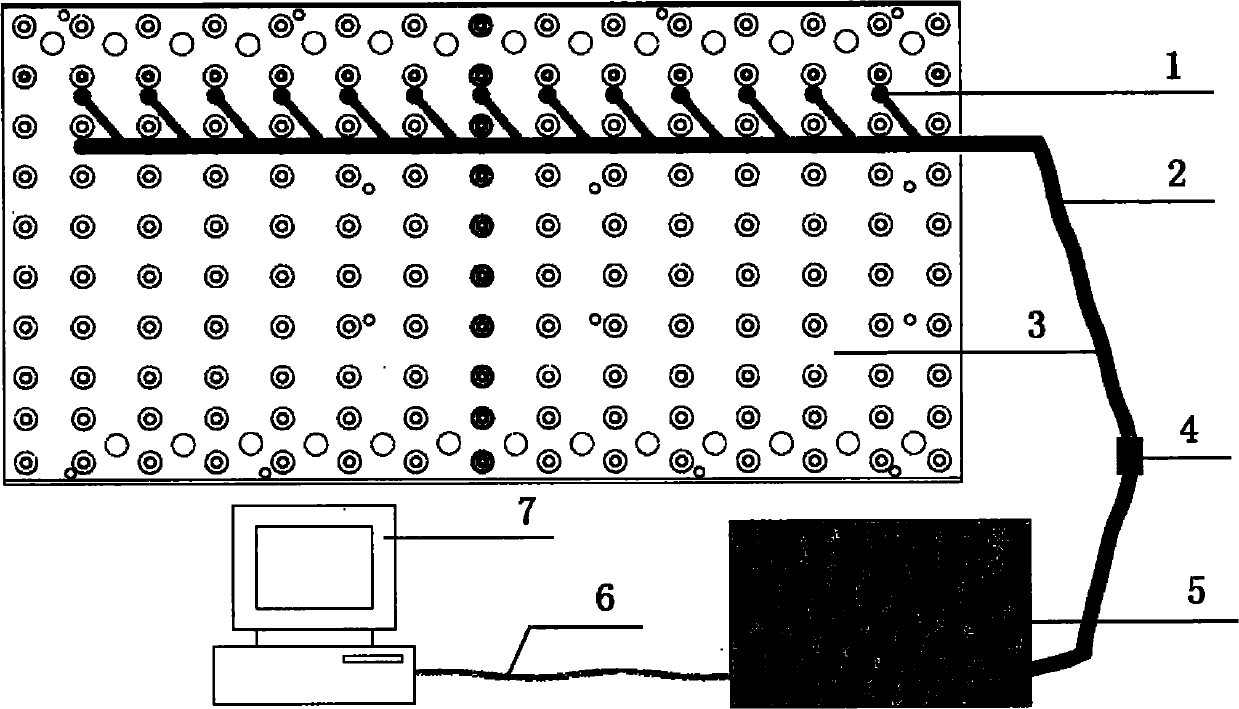 Rapid testing device of readiness of thermocouples of crystallizer of continuous casting machine