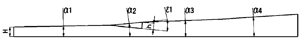 Rocket based combined cycle (RBCC) engine combustion chamber adopting slope-type rocket layout mode, and design method of RBCC engine combustion chamber