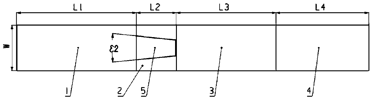 Rocket based combined cycle (RBCC) engine combustion chamber adopting slope-type rocket layout mode, and design method of RBCC engine combustion chamber