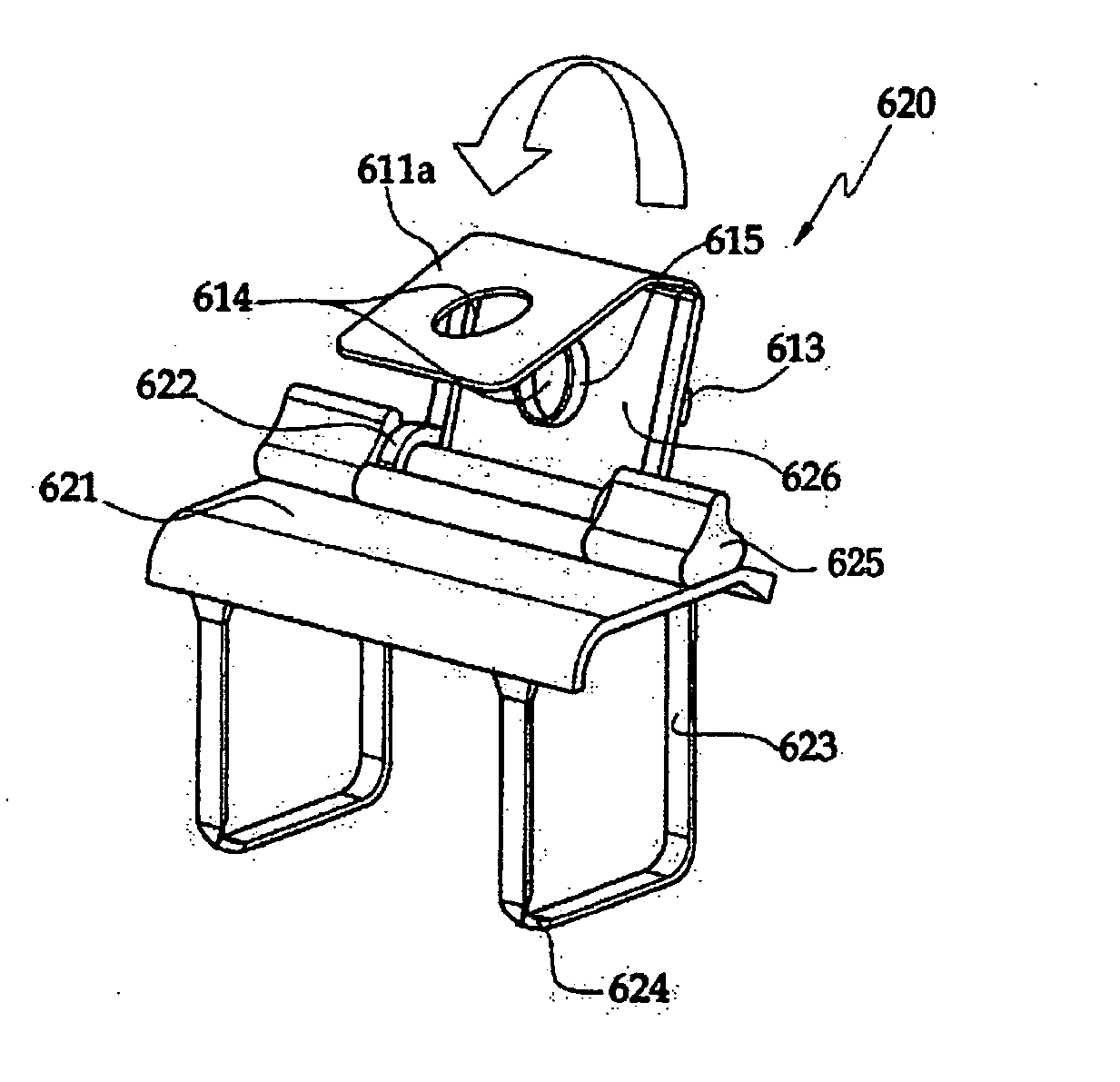 Bracket for securing side airbag for automotive vehicle